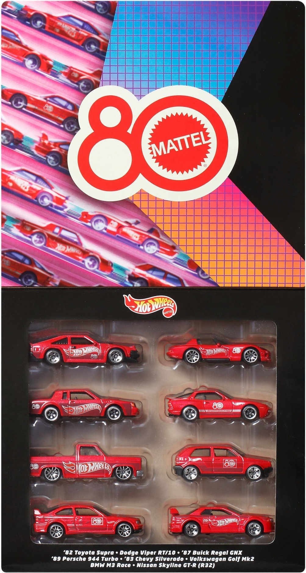 Тематичний набір з 8 машинок "80 років драйву Mattel" Hot Wheels (JGK09)фото10