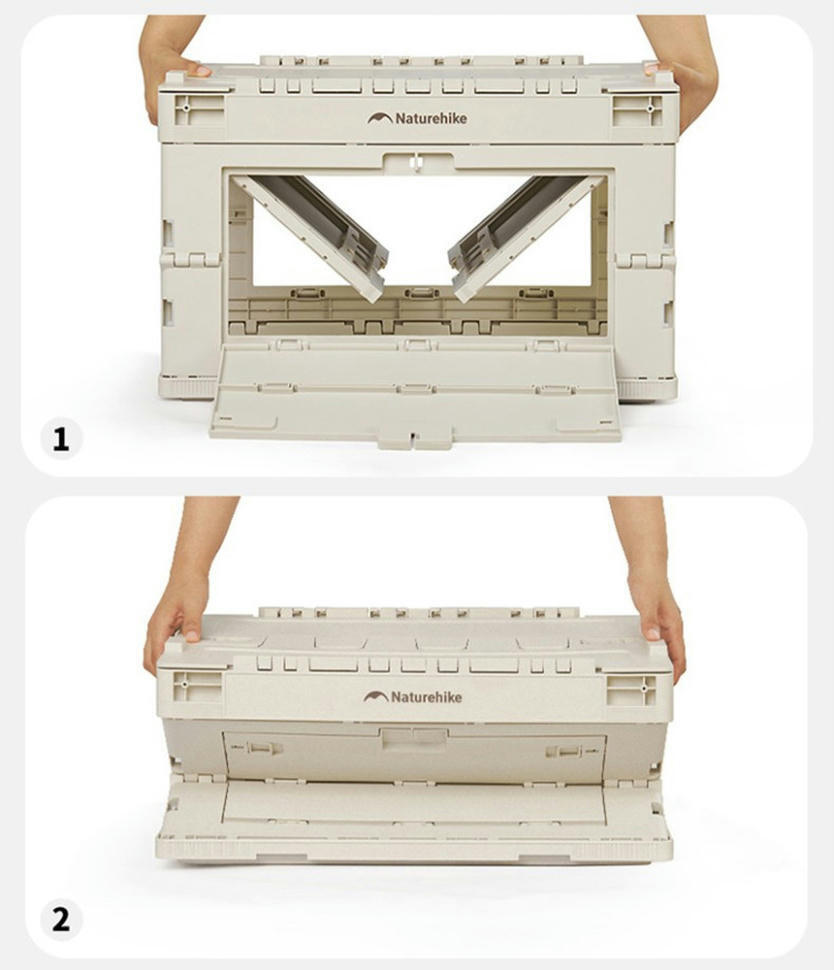 Складаний контейнер Naturehike CNK2450XB020, 23 л, бежево-сірийфото2