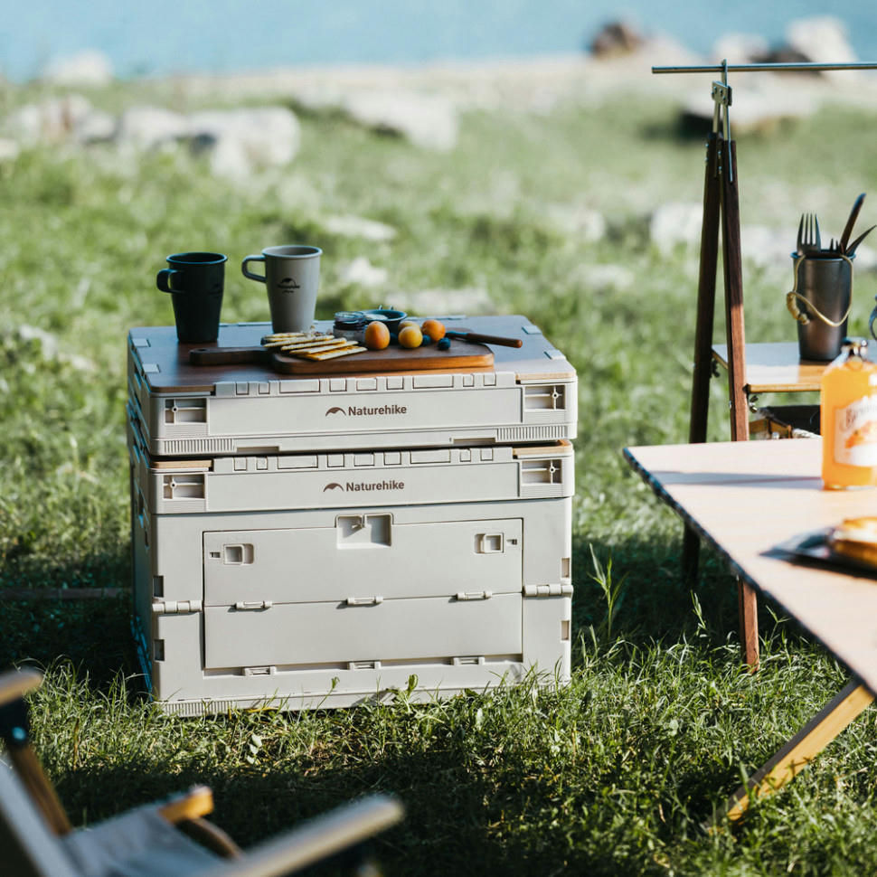 Складаний контейнер Naturehike CNK2450XB020, 23 л, бежево-сірийфото5