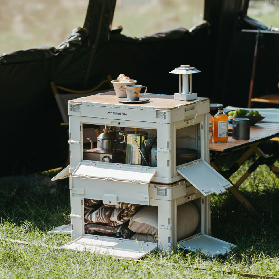 Складаний контейнер Naturehike CNK2450XB020, 23 л, бежево-сірийфото6