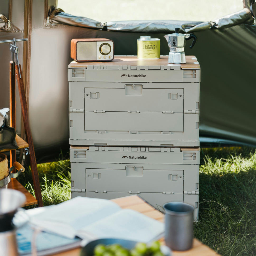 Складаний контейнер Naturehike CNK2450XB020, 23 л, бежево-сірийфото9