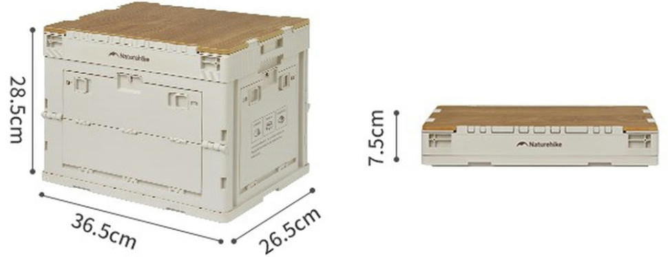 Складаний контейнер Naturehike CNK2450XB020, 23 л, бежево-сірийфото4