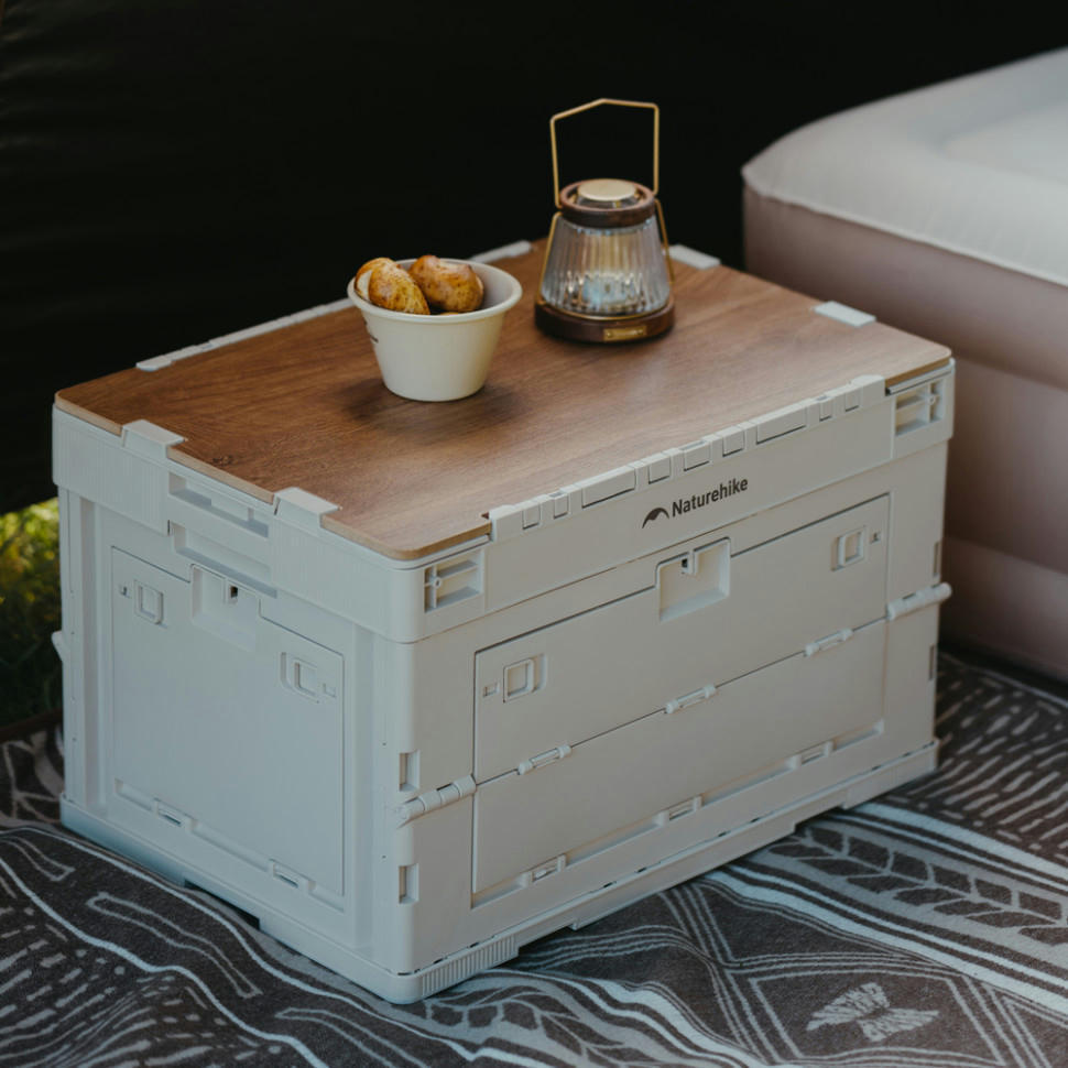 Складаний контейнер Naturehike CNK2450XB020, 52 л, бежево-сірийфото8