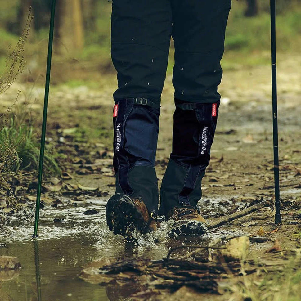 Защитные водонепроницаемые бахилы Naturehike NH20HJ011 черные мужские фото 