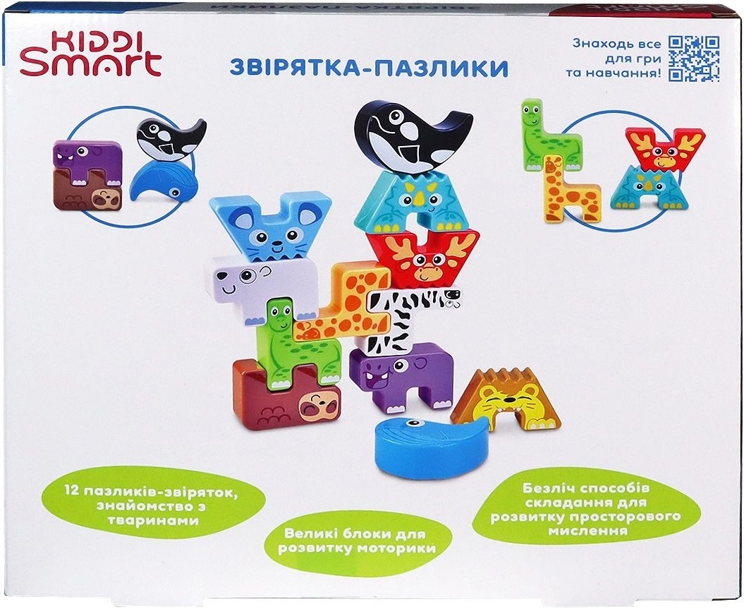 Учебный игровой набор KIDDI SMART – Зверушки-пазлики (4562-KS) фото 