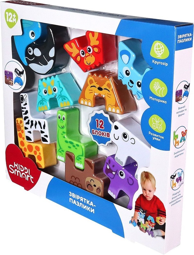 Учебный игровой набор KIDDI SMART – Зверушки-пазлики (4562-KS) фото 