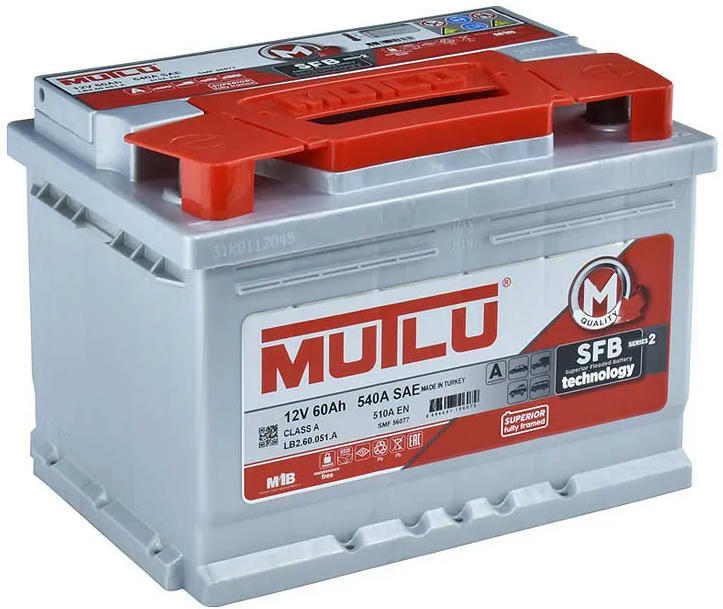 Акумулятор MUTLU 6СТ-60 (0) SFB LB2.60.051.Aфото2