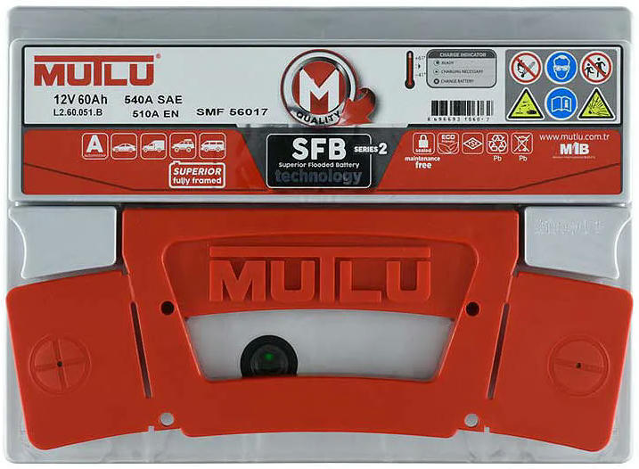 Акумулятор MUTLU 6СТ-60 (1) SFB L2.60.051.Bфото3