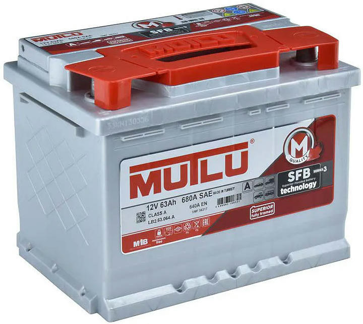 Акумулятор MUTLU 6СТ-63 (0) SFB LB2.63.064.Aфото2