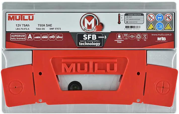 Акумулятор MUTLU 6СТ-75 (0) SFB LB3.75.072.Aфото3