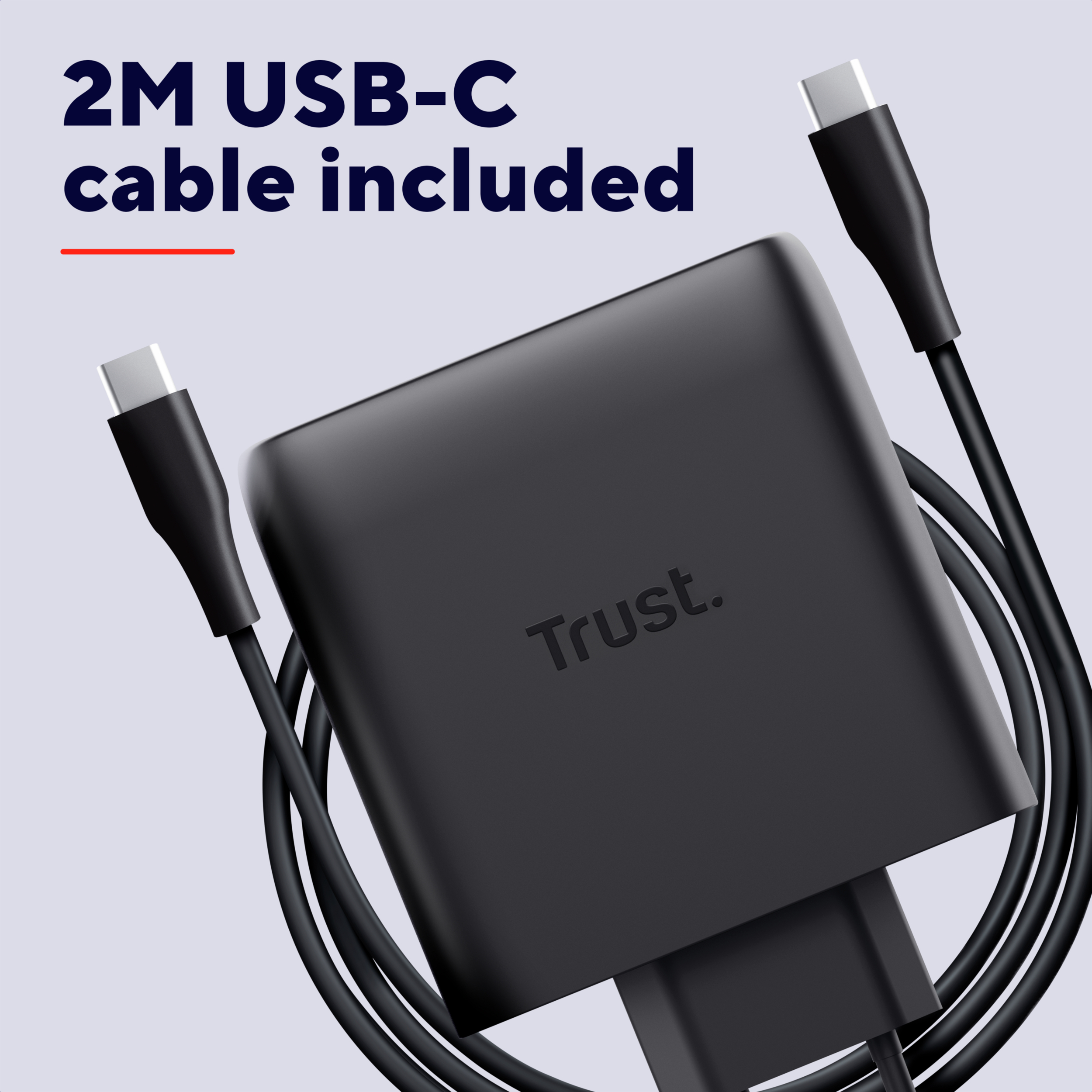 Мережевий зарядний пристрій Trust Maxo 100W GaN 2xUSB-C PD/PPS Black (25527_TRUST)фото13