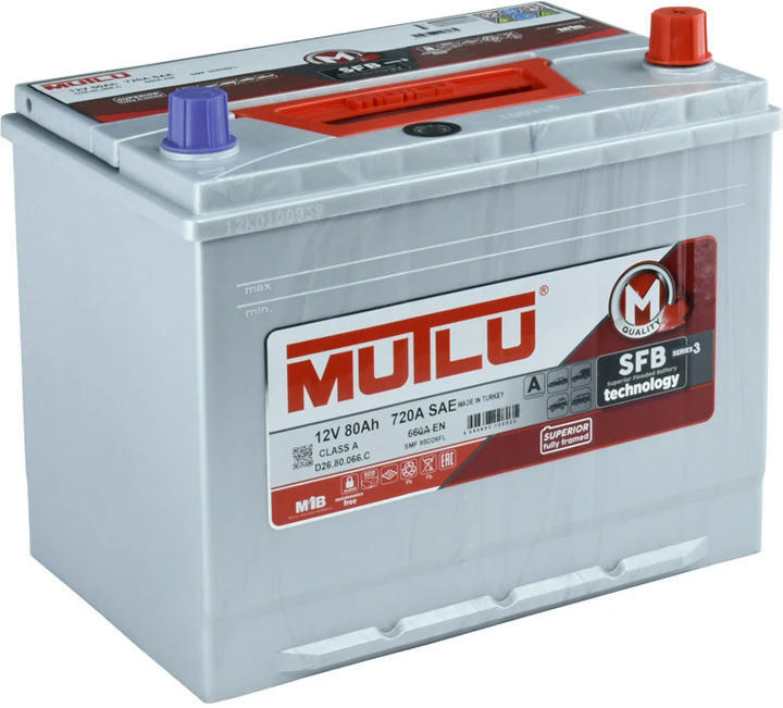 Акумулятор MUTLU 6СТ-80 (0) Asia SFB D26.80.066.C фото 2