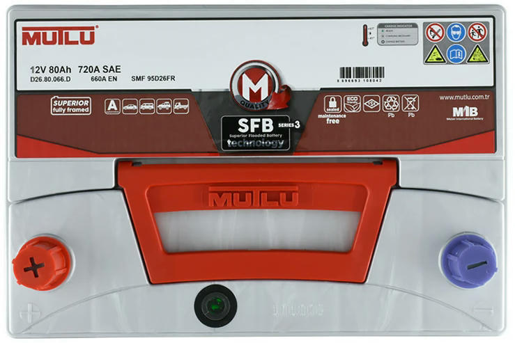 Акумулятор MUTLU 6СТ-80 (1) Asia SFB D26.80.066.Dфото2