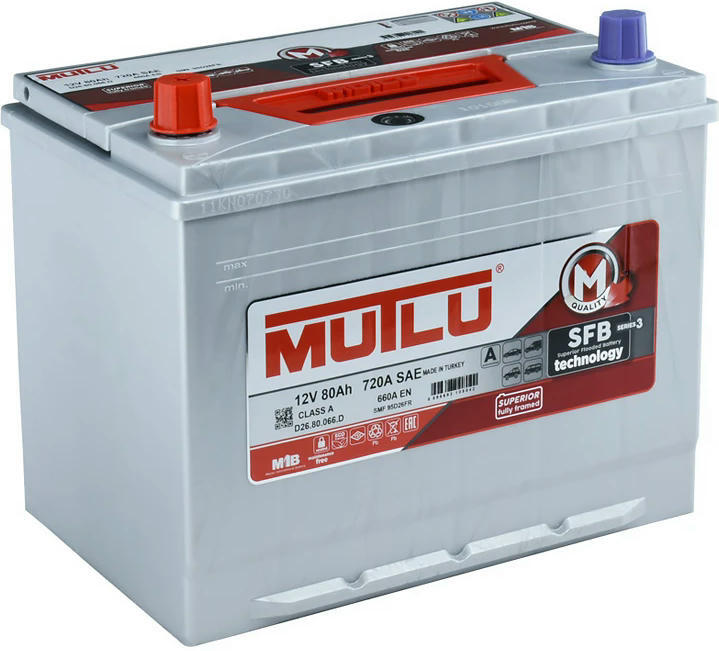 Акумулятор MUTLU 6СТ-80 (1) Asia SFB D26.80.066.Dфото3