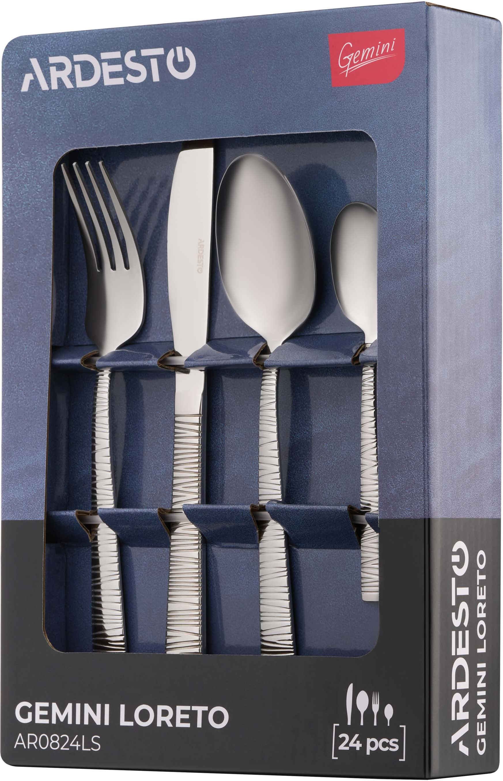 Набор столовых приборов ARDESTO Gemini Loreto, 24 прибора (AR0824LS) фото 6