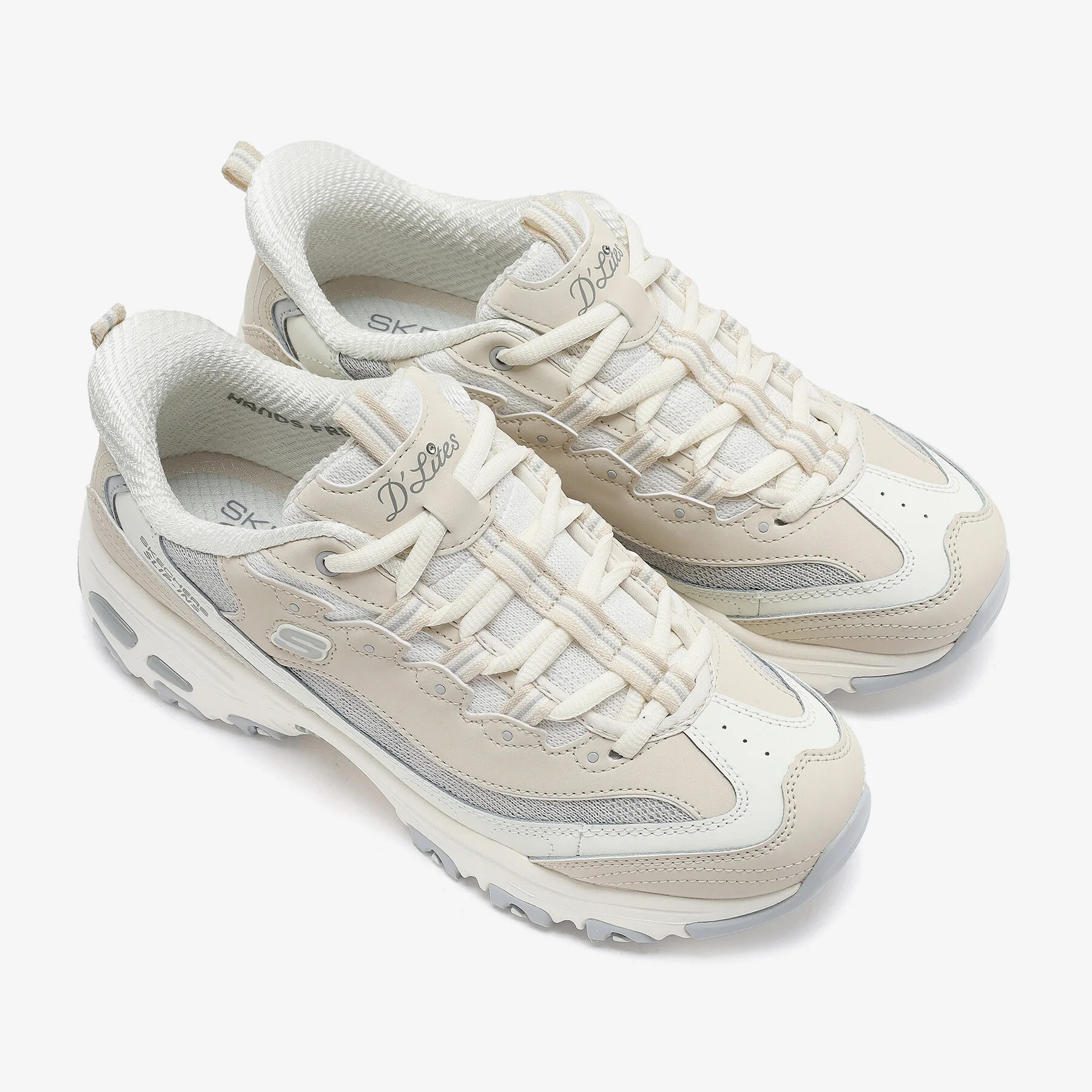 Кросівки жіночі Skechers Slip-Ins: D'lites - Smooth Nostalgia 150537 NTGY 42 (12 US) бежевіфото