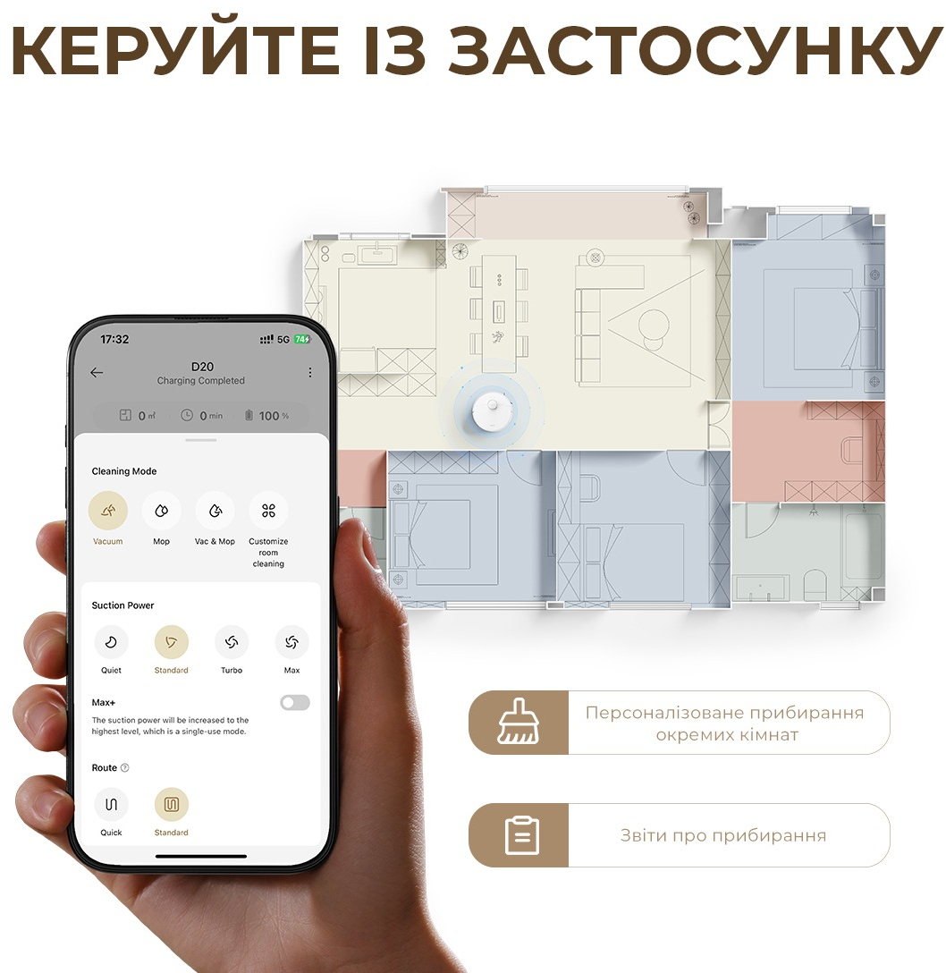 Робот-пылесос Dreame D20 Bot RLD35GA-BL фото