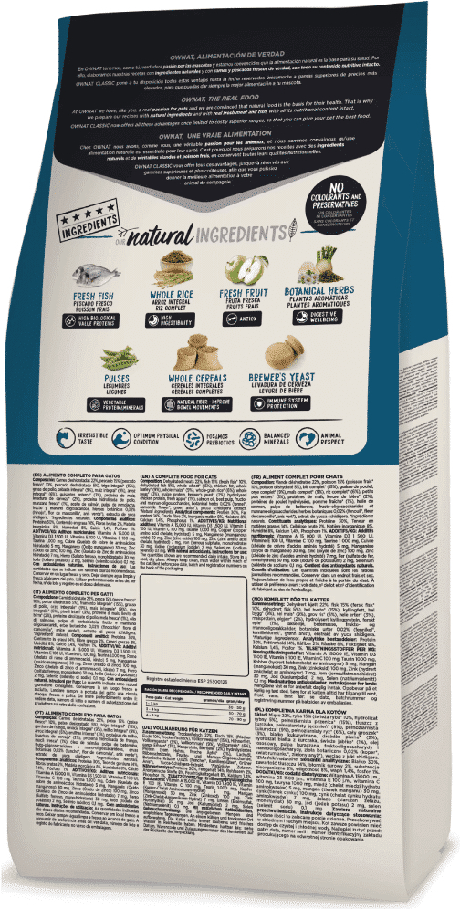 Сухой корм для котов Ownat Classic Fish с рыбой 1.5 кг фото 2