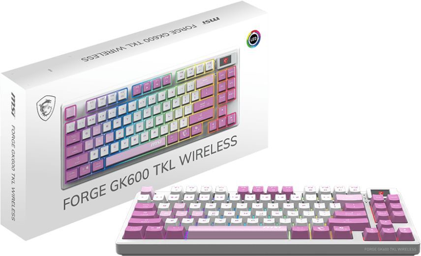 Ігрова клавіатура MSI FORGE GK600 TKL WIRELESS VIOLET Ukr (S11-43UAQ01-HH9)фото5
