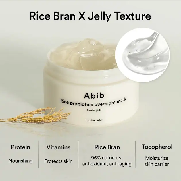 Ночная маска Abib Rice Probiotics с пробиотиками 80 мл фото 3