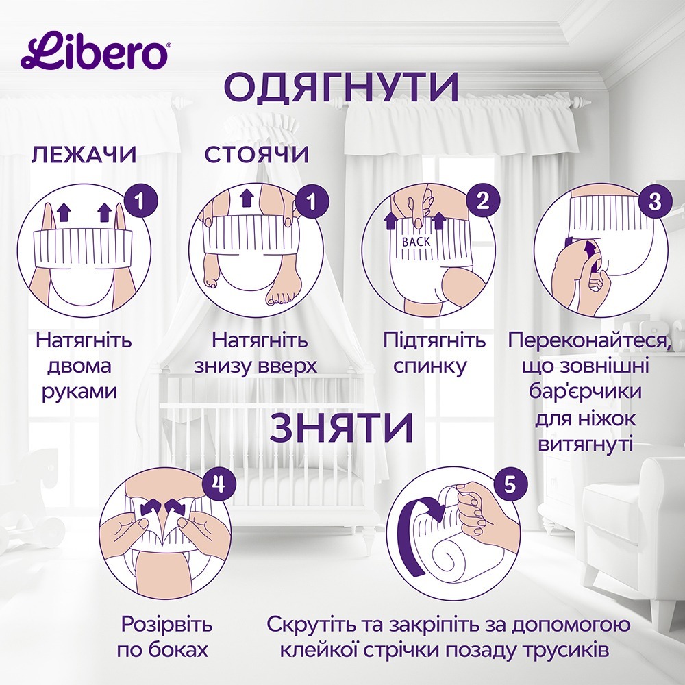 Підгузники дитячі Libero Up&go розмір 7 32 штфото7