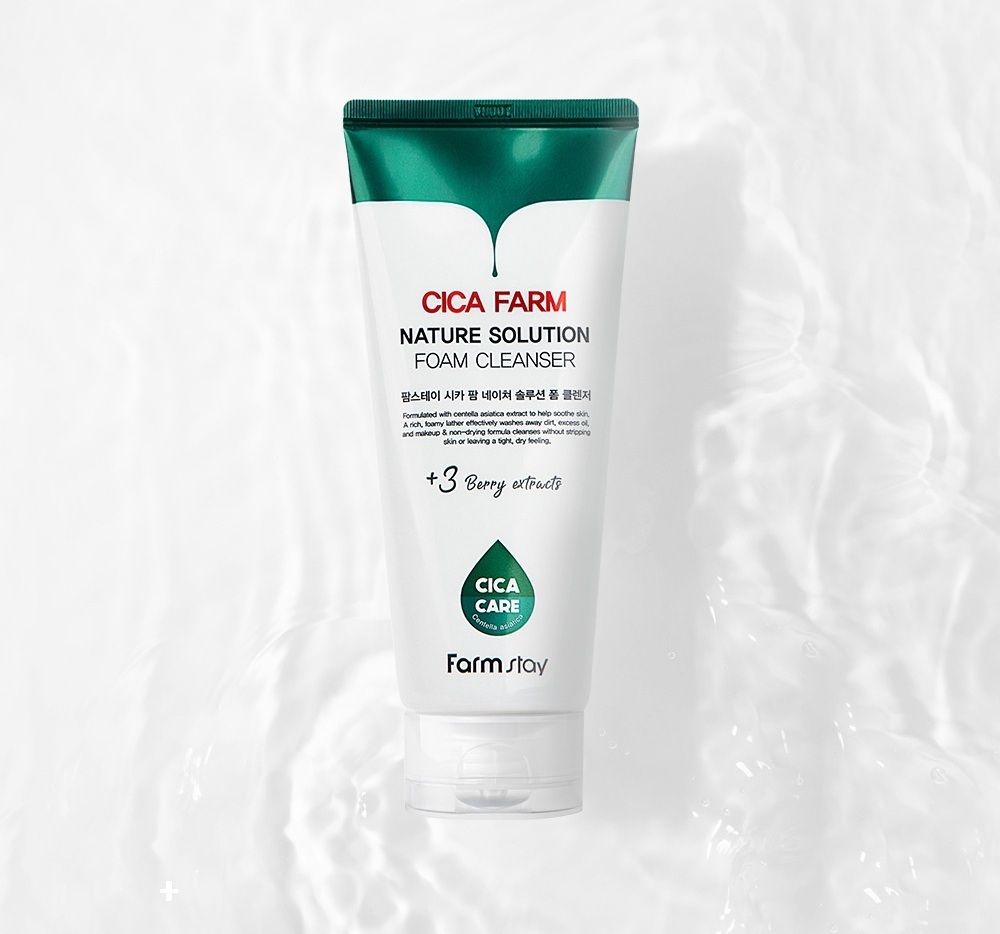Пінка для обличчя Farmstay Cica Farm Nature Solution Foam Cleanser 180 млфото3