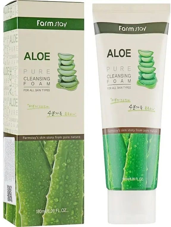 Пінка для обличчя Farmstay Aloe Pure 180 млфото2