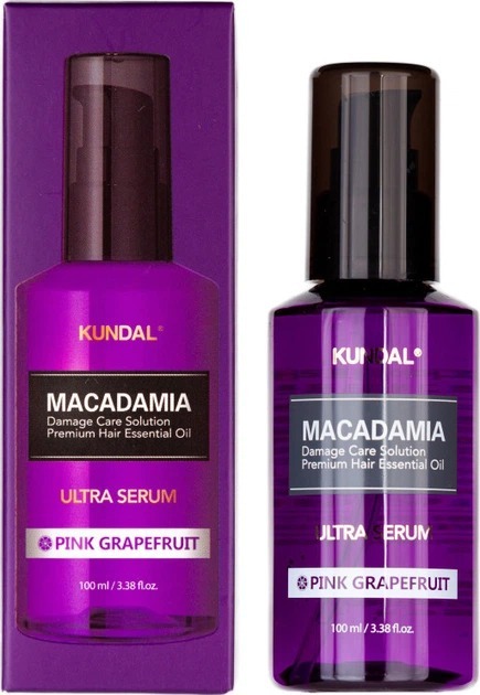 Масло-сыворотка для волос Kundal Macadamia Pink Grapefruit 100 мл фото 2