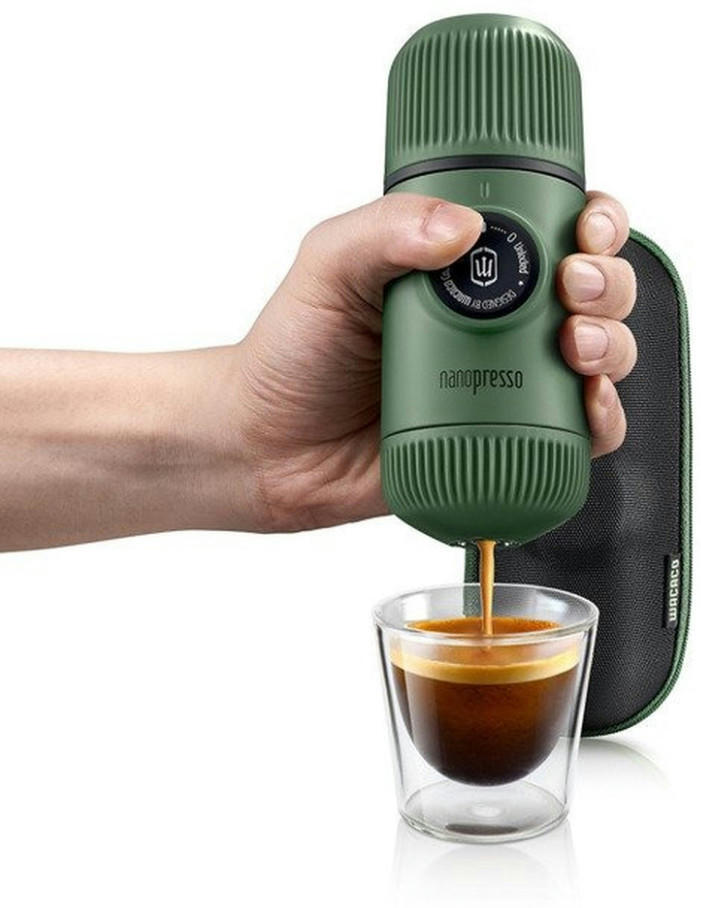 Еспресо-кавоварка портативна Wacaco Nanopresso з чохлом Зелена (WNANOGREEN)фото2