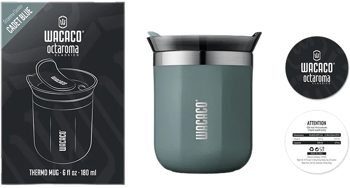 Термокухоль Wacaco Octaroma Classico Блакитний, 180 мл (WOCT180BLU)фото3