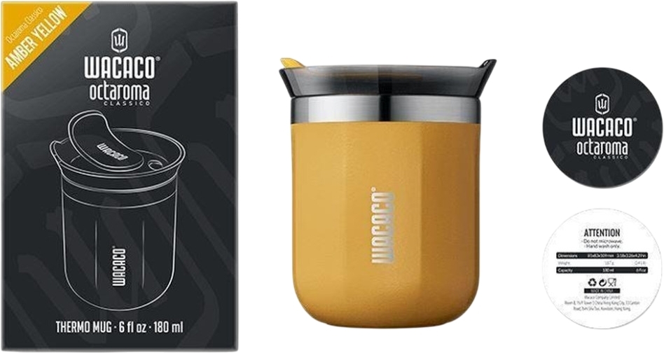 Термокружка Wacaco Octaroma Classico Желтая, 180 мл (WOCT180YEL) фото 3