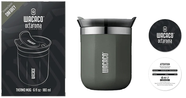 Термокружка Wacaco Octaroma Classico Серый, 180 мл (WOCT180GY) фото 3