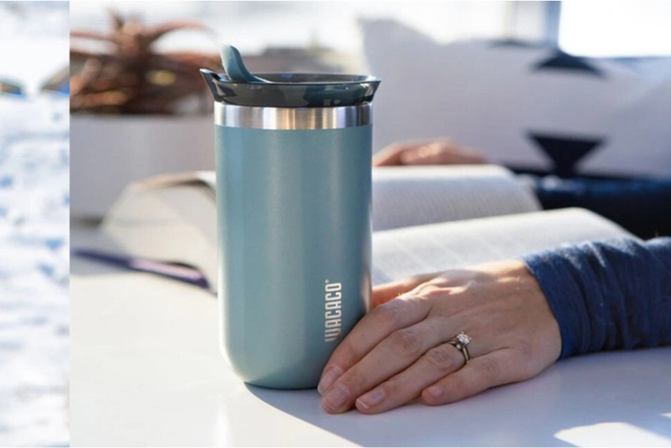 Термокружка Wacaco Octaroma Lungo 300 мл Голубой (WOCT300BLU) фото 3