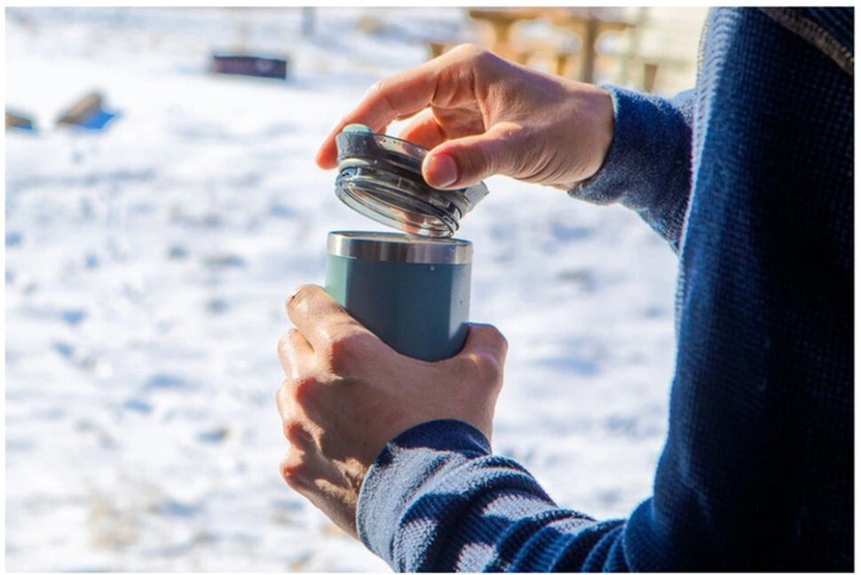 Термокружка Wacaco Octaroma Lungo 300 мл Голубой (WOCT300BLU) фото 5