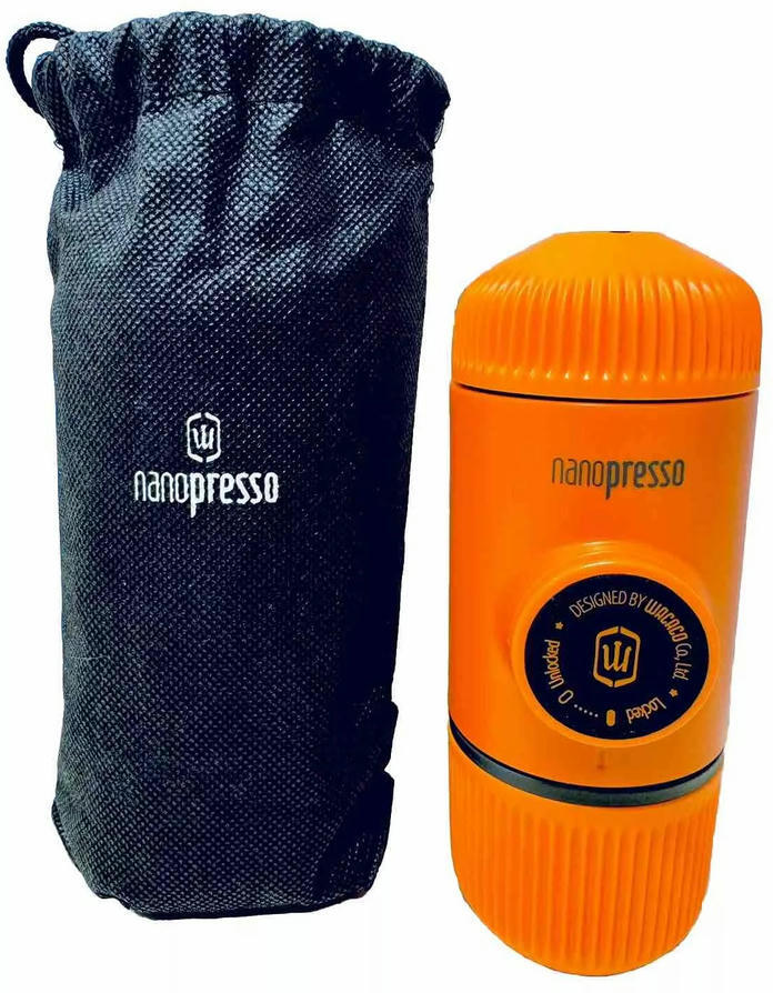 Портативная эспрессо-кофеварка Wacaco Nanopresso оранжевая (WNANOORNG) фото 4