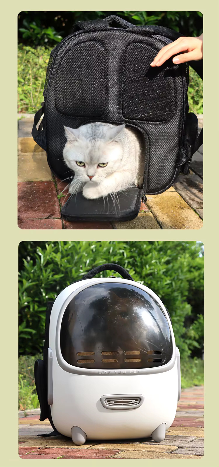 Рюкзак-переноска для кошек Lapka Белый фото 6