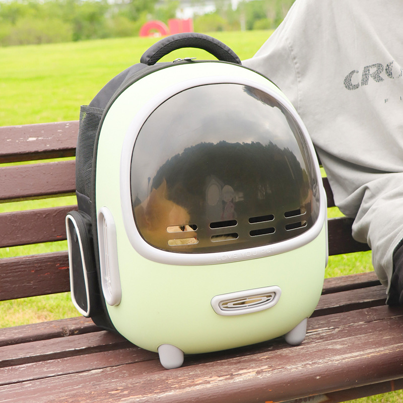 Рюкзак-переноска для котів Lapka Зеленийфото4