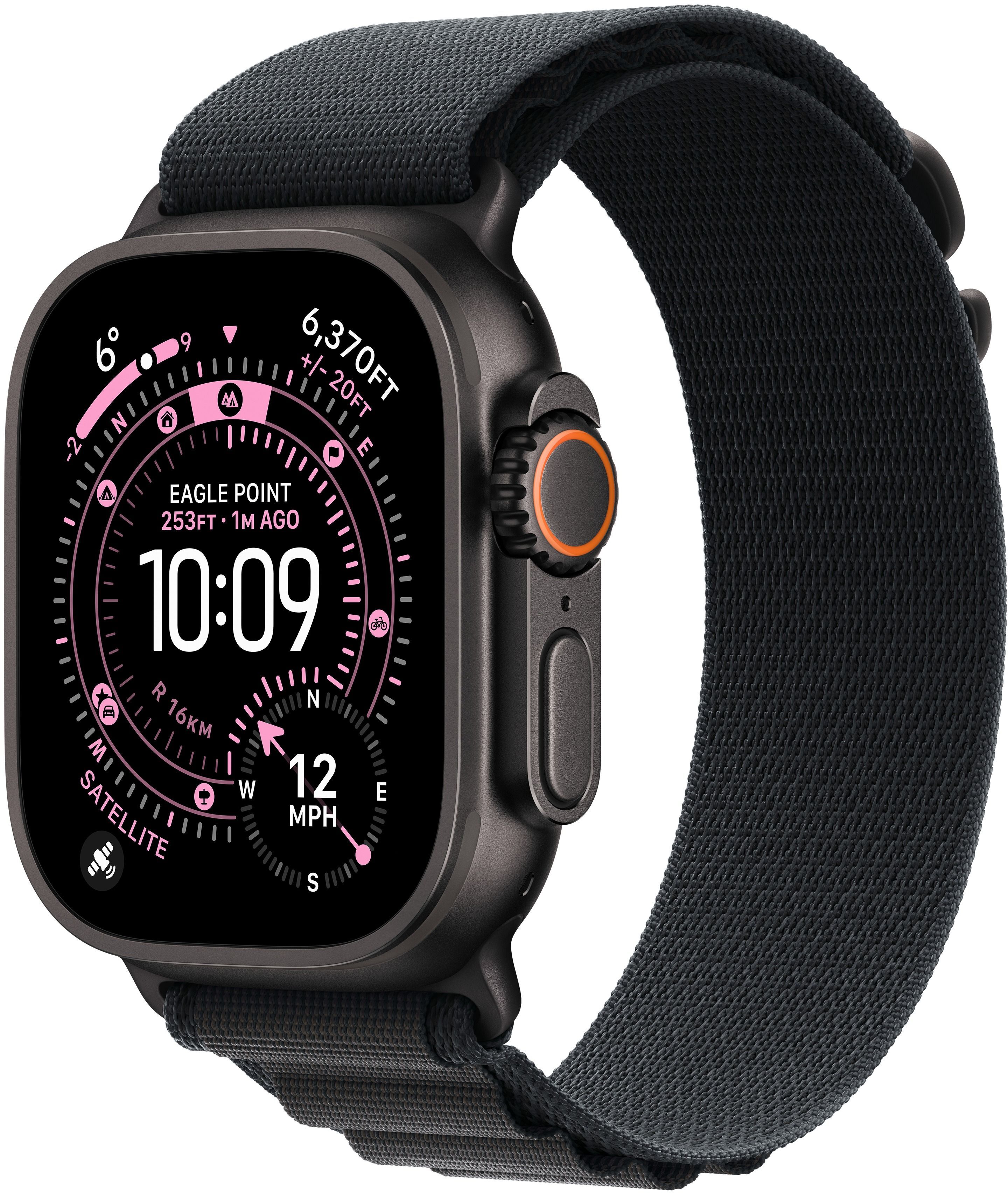 Ремешок Аpple Watch 49mm Black Alpine Loop Large Black Titanium Finish (MG9J4ZM/A) фото 