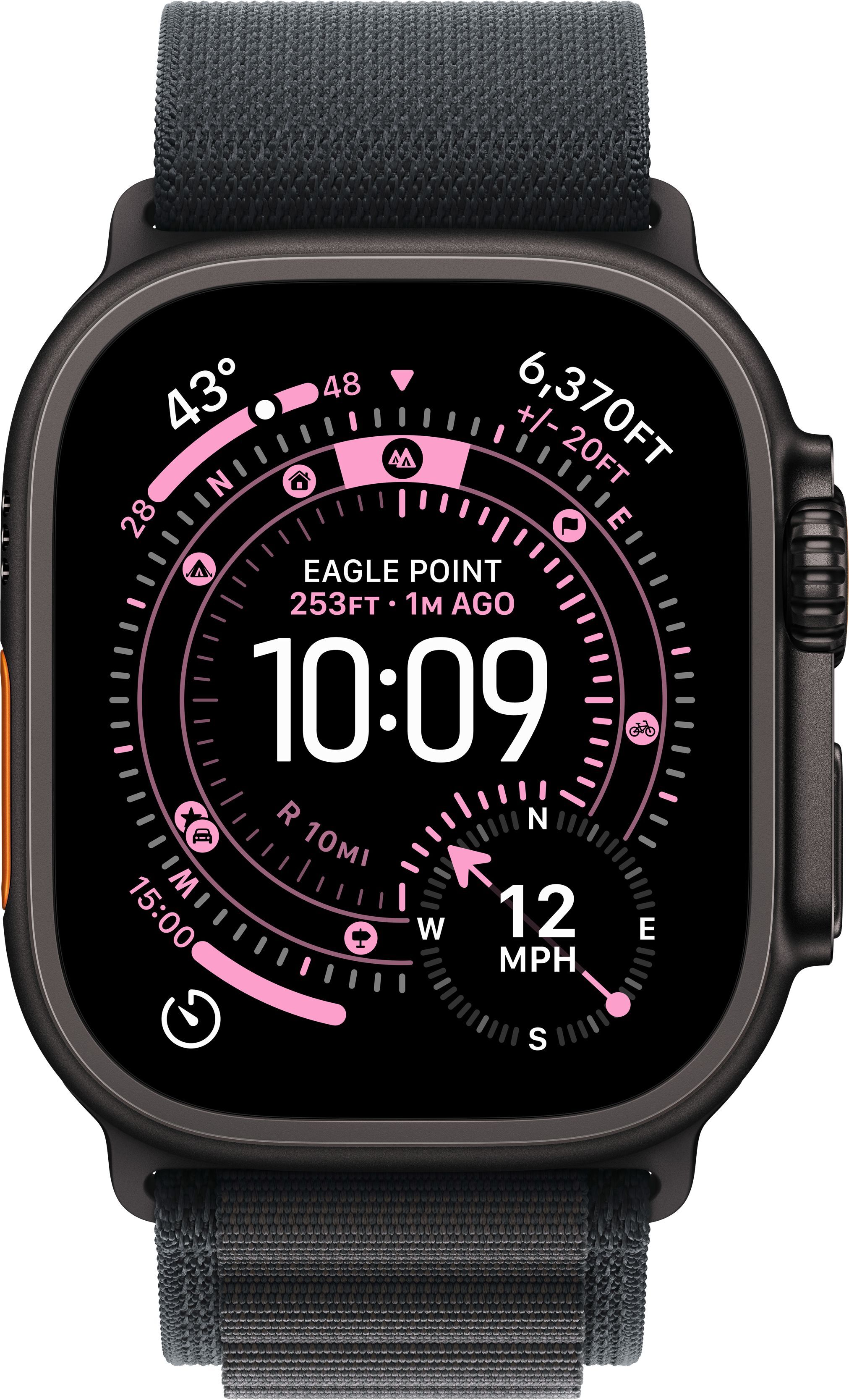 Ремешок Аpple Watch 49mm Black Alpine Loop Large Black Titanium Finish (MG9J4ZM/A) фото 