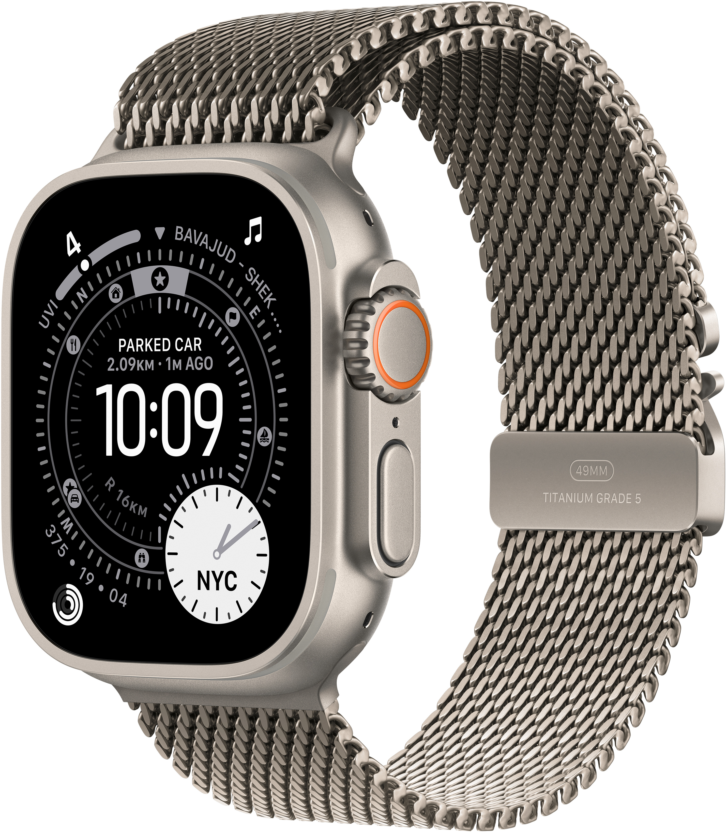 Ремешок Аpple Watch 49mm Natural Titanium Milanese Loop Large (MGHQ4ZM/A) фото 2