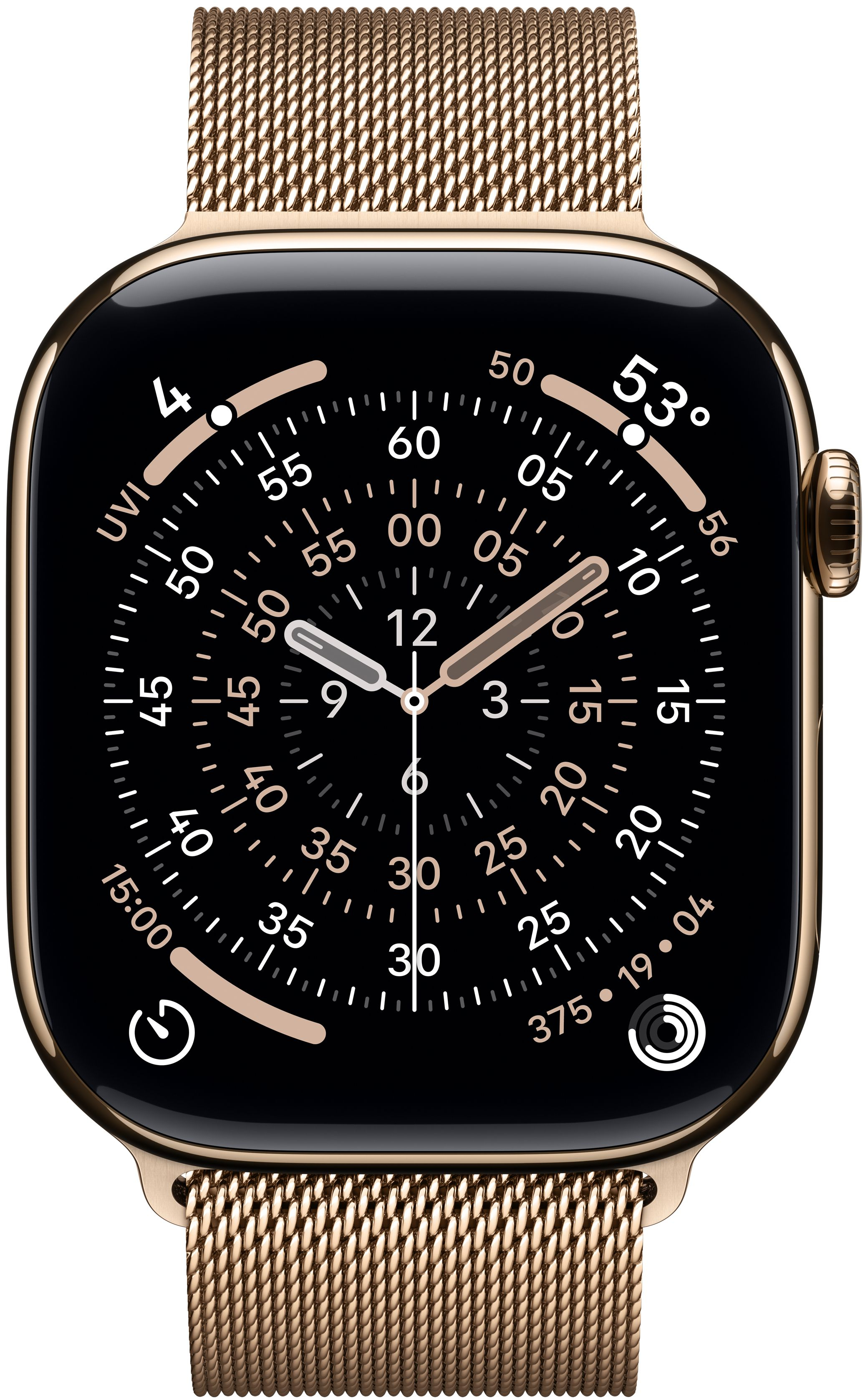Ремешок Аpple Watch 46mm Gold Milanese Loop - M/L (MGJ54ZM/A) фото 