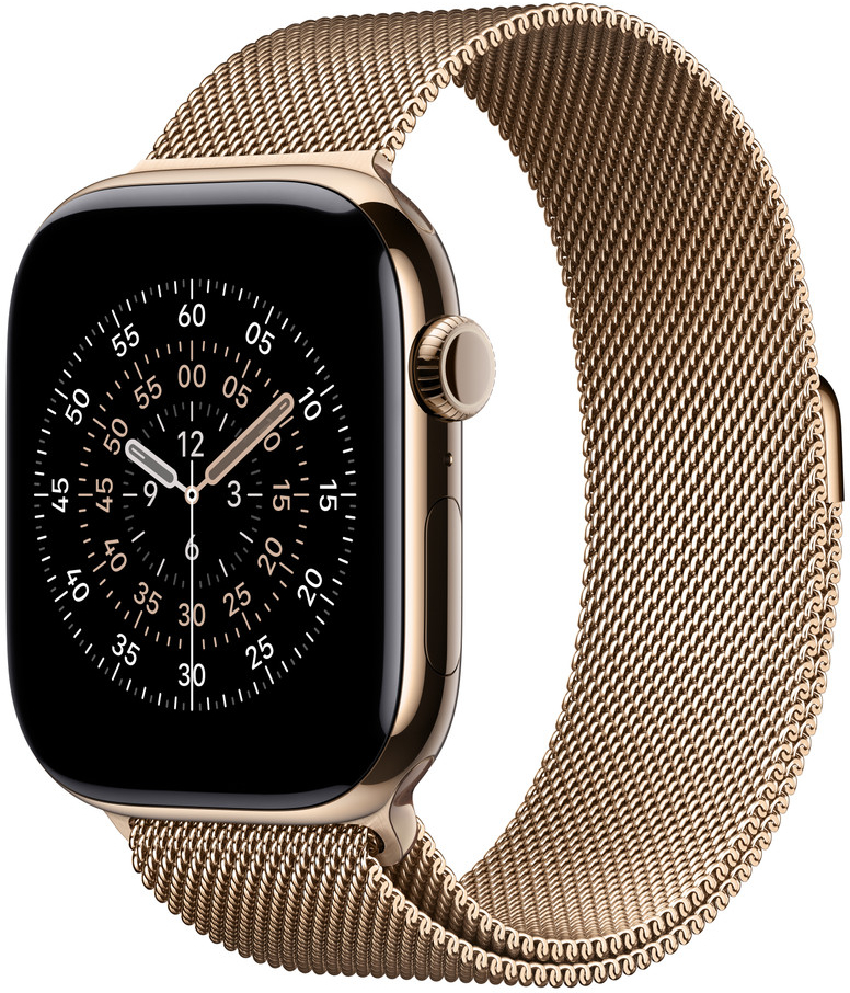 Ремешок Аpple Watch 46mm Gold Milanese Loop - M/L (MGJ54ZM/A) фото 