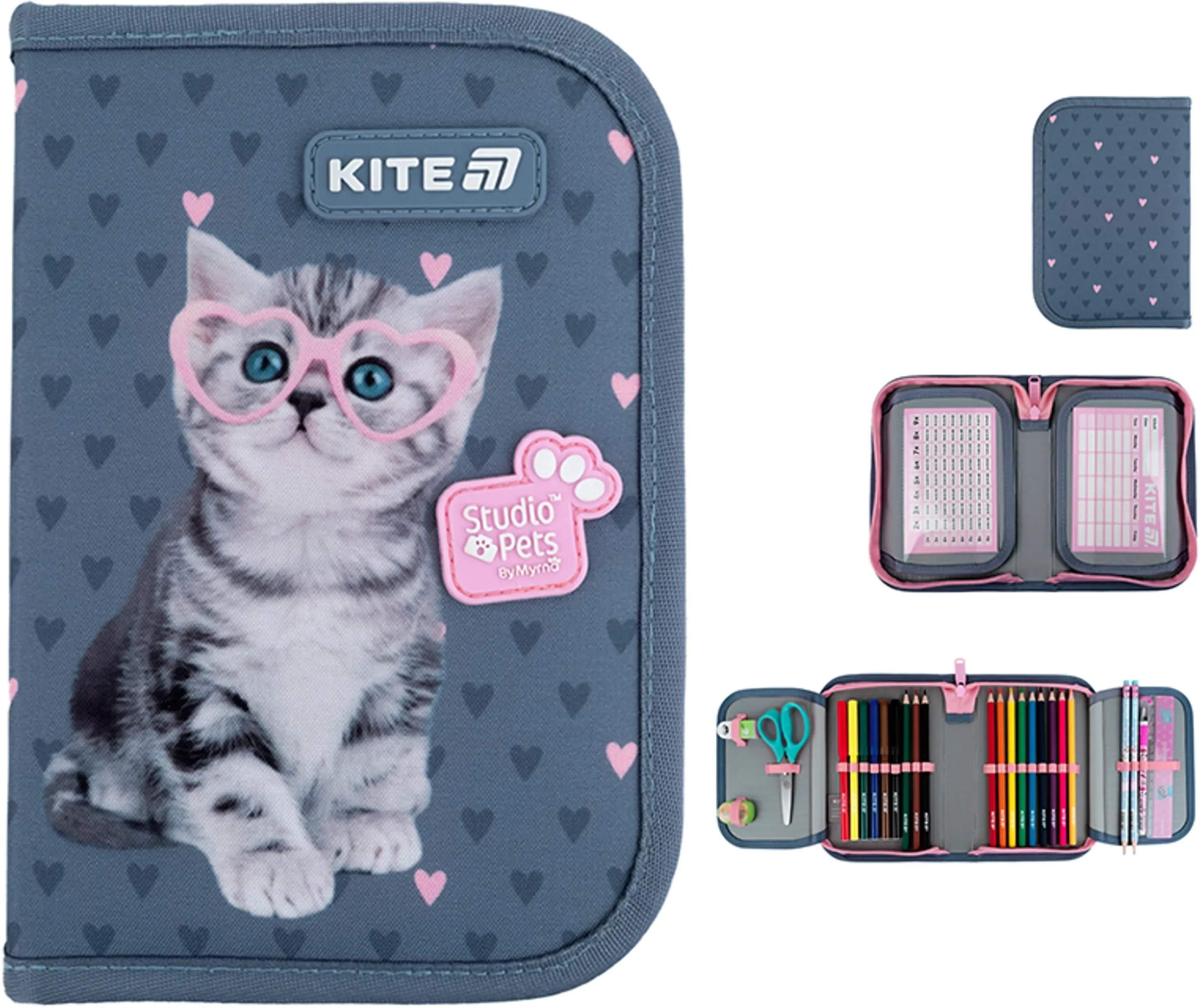 Пенал Kite 1 від., 2 відв., з наповненням 622H-1 SP (SP25-622H-1)фото2