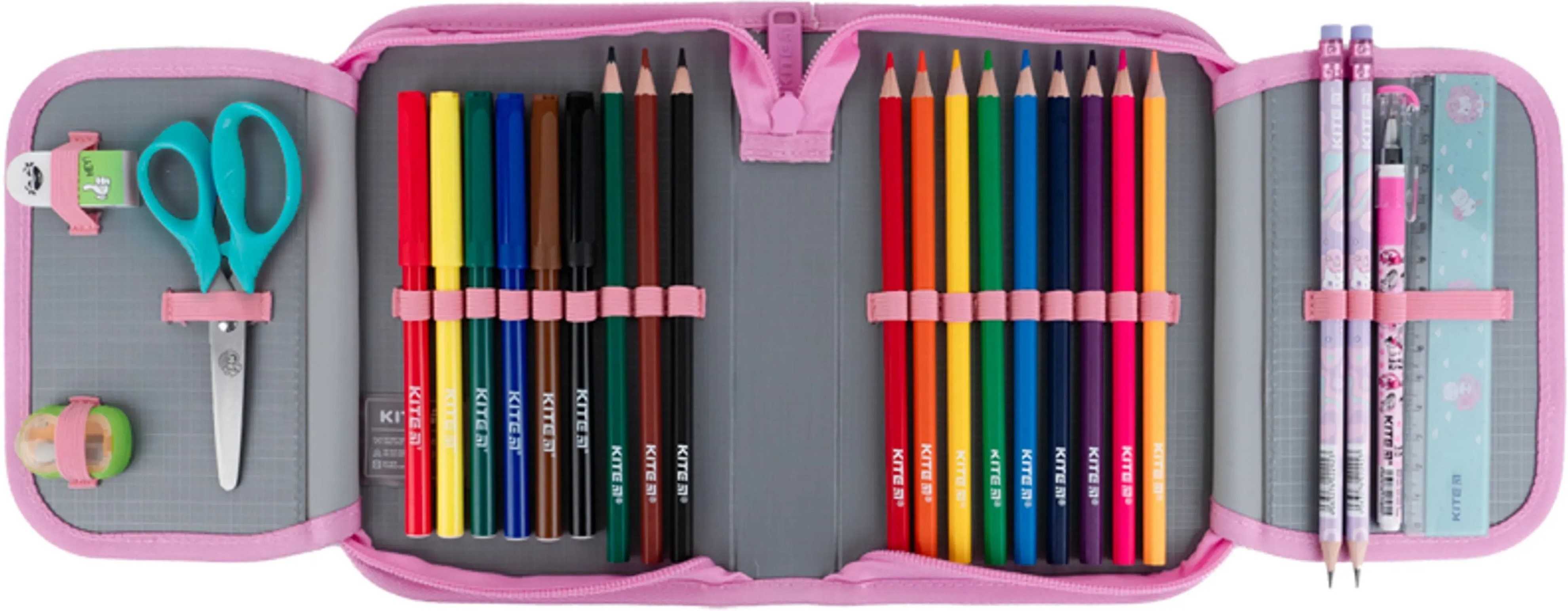 Пенал Kite 1 от., 2 отв., с наполнением 622H Sparkling (K25-622H-1) фото 