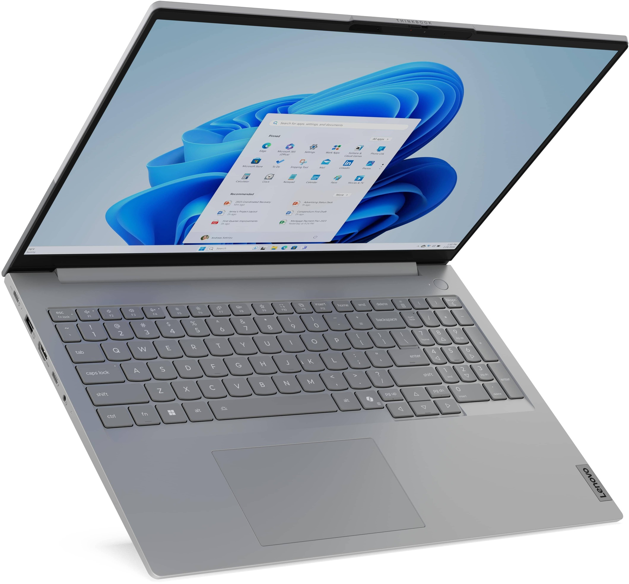 Ноутбук LENOVO ThinkBook 16 G8 IRL Arctic Grey (21SH00JQRA) фото 5
