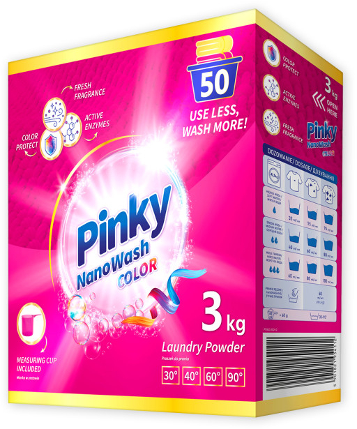 Стиральный порошок Pinky NanoWash для цветных тканей 3 кг фото 3