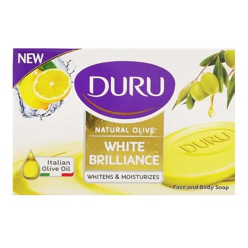 Мыло Duru Natural Olive White Brilliant с экстрактом папайи и лимона 90 г фото 