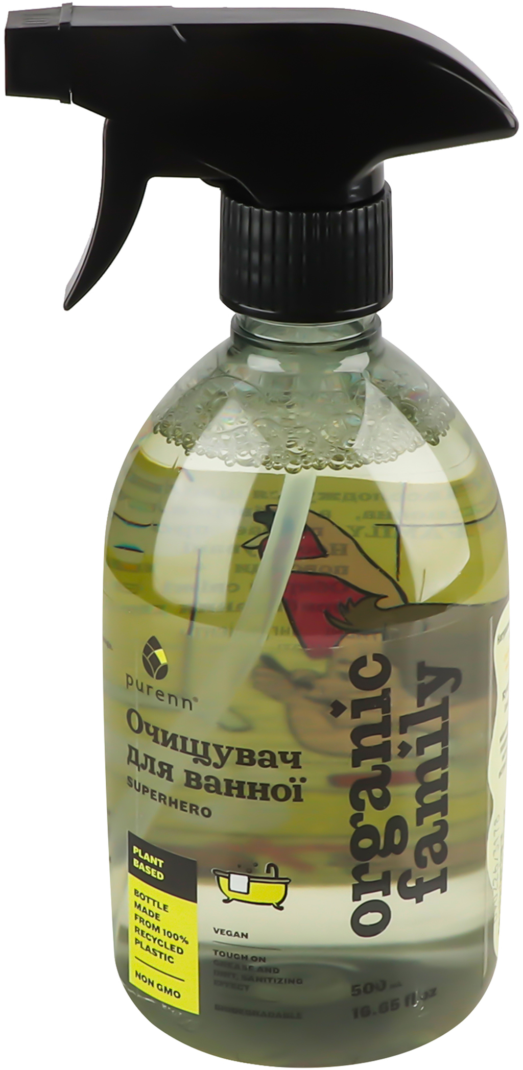 Средство для чистки ванной Purenn Organic Family Superhero 500 мл фото 4