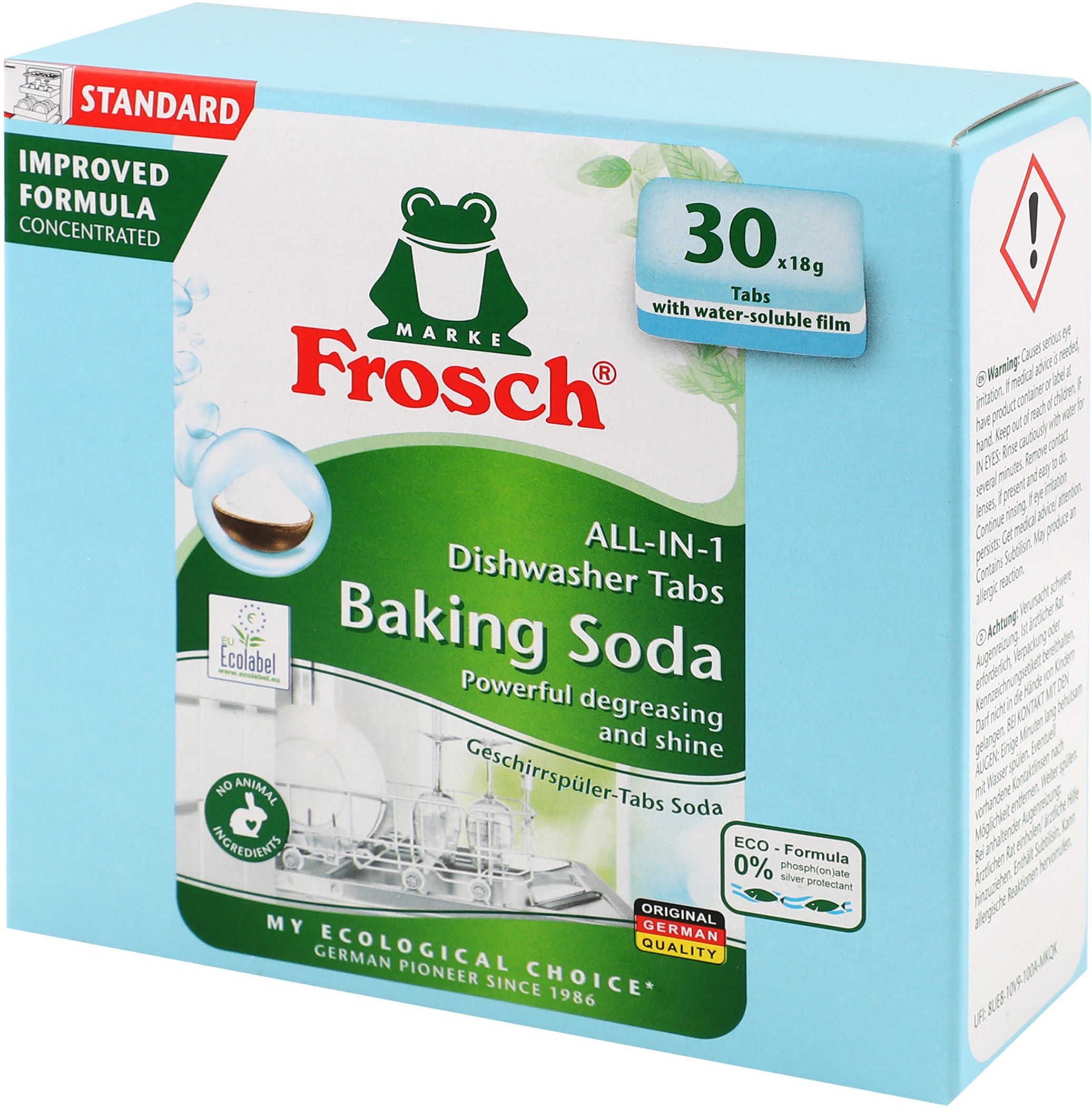 Таблетки для посудомийних машин Frosch Сода 30x18 гфото2