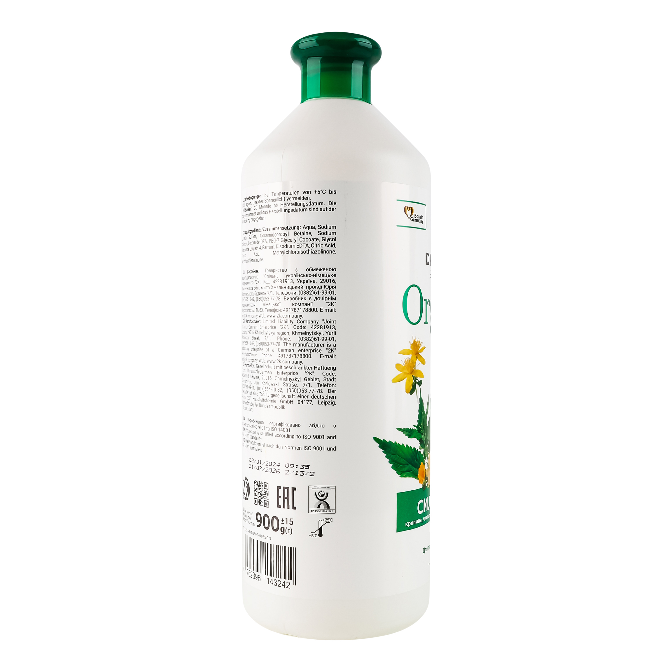 Шампунь для волосся Dalas Organic Care Сила 5 трав 900 г фото4